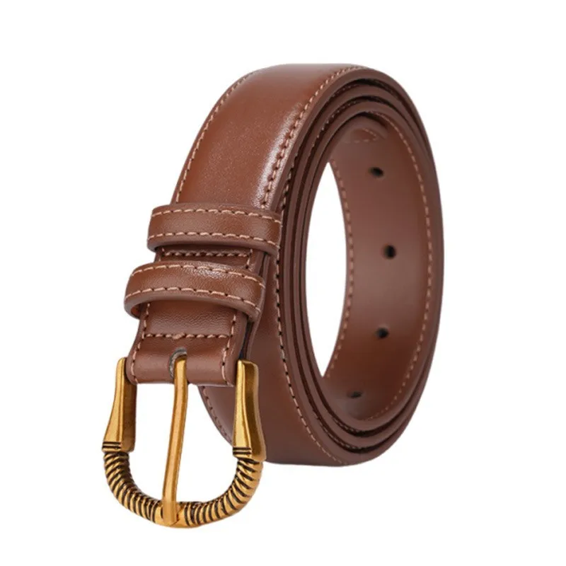 

Niche design retro pin buckle belt, versatile women's new style decorative jeans, high-end fashion simple belt