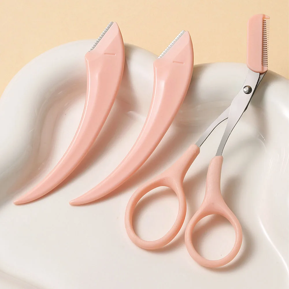 Eyebrow Trimming Knife Stainless Steel Eyebrow Scissors Precise Eyebrow Trimming Tool Perfect Eyebrow Shaping Set