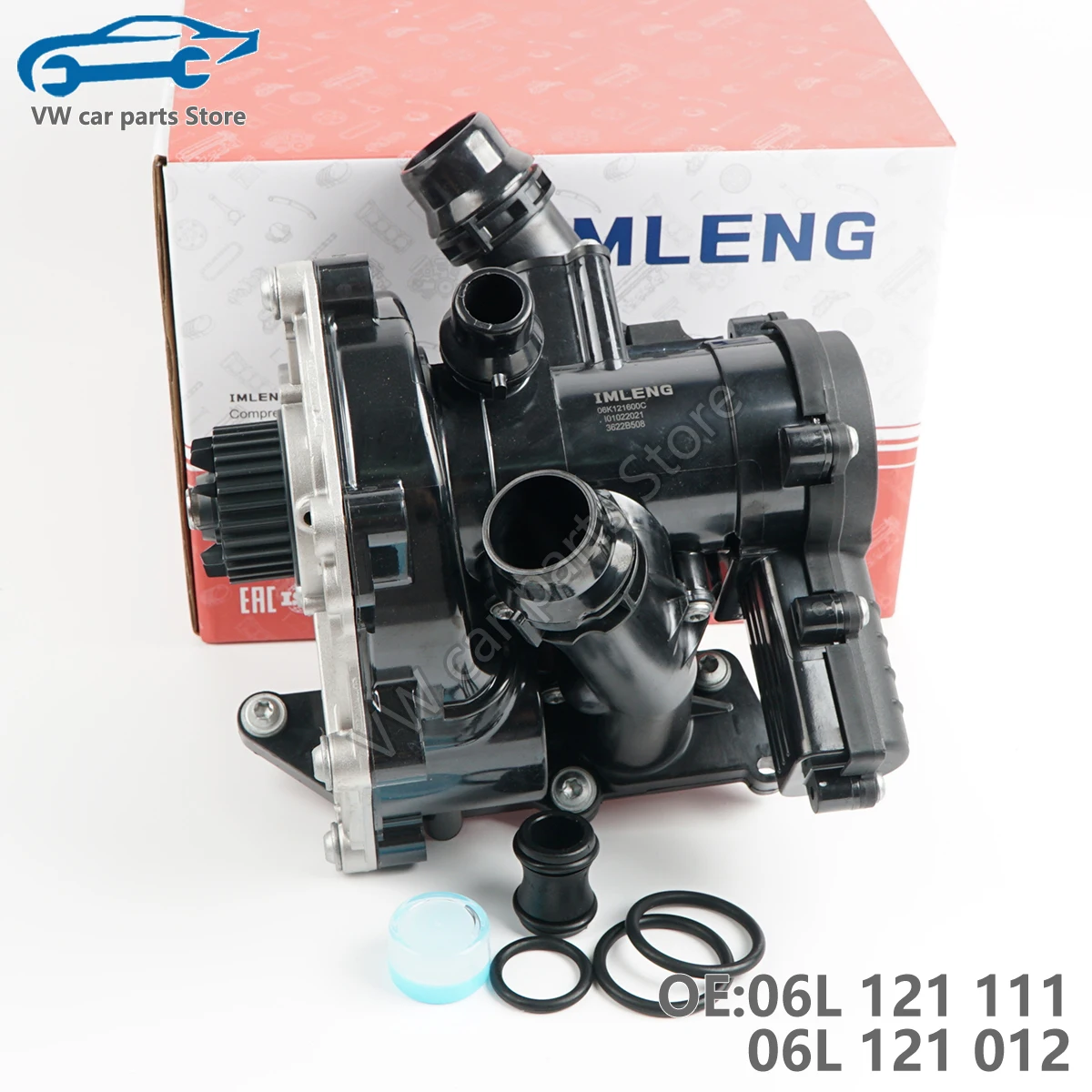 06L121111H EA888 GEN3 Engine Water Pump Thermostat For Audi A3 A4 A5 A6 A7 Q5 VW Golf MK7 Passat B8 Sharan 2.0TSI 06L 121 012 A view 2
