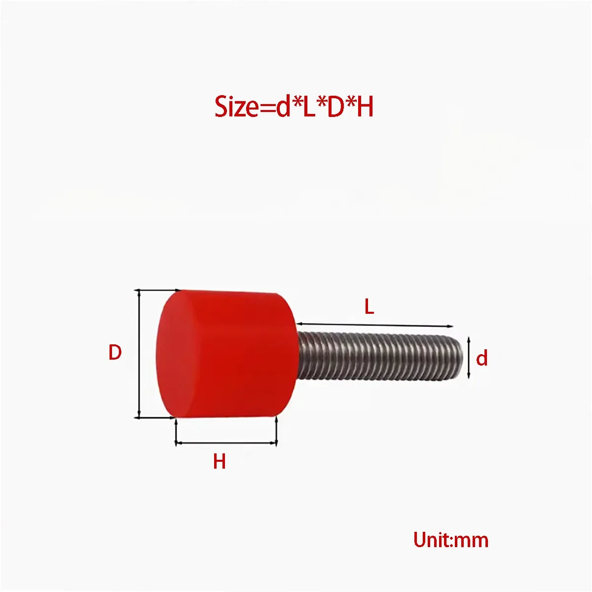 

Polyurethane Coated Screw 50A Stainless Steel Rod Buffer Anti-Collision Shock-Absorbing Coated M3-M16