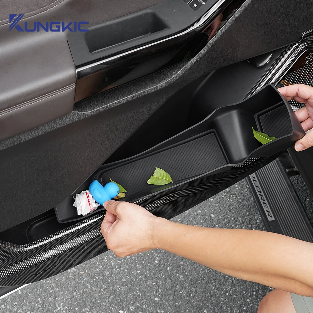 Para Ford Explorer 2020-2025, Alfombrillas de Silicona para Bolsillos de Puertas Delanteras y Traseras, 4 Piezas, Antideslizantes, Accesorios de Modificación para Interior de Vehículo