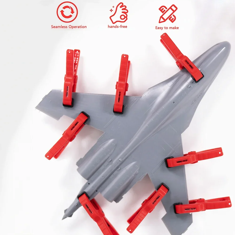 2/4/20pcs 실리콘 미끄럼 방지 패드, 공예 빌딩 도구 키트로 모델 제작을위한 원활한 보조 클램프 세트