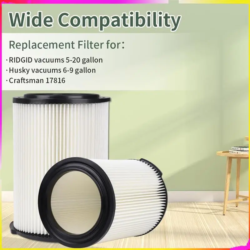 Filtro VF4000 de repuesto M04K para aspiradora en seco y húmedo Ridgid 72947 de 5-20 galones, aspiradora Husky de 6-9 gal para Craftsman 17816