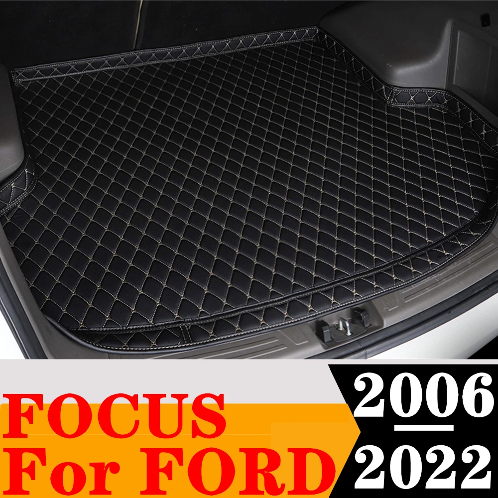 High Side Car Trunk Mat For Ford Focus 2022 2021 20 2019 2018-08 2007 2006 XPE Rear Cargo Cover Liner Tail Boot Tray luggage Pad