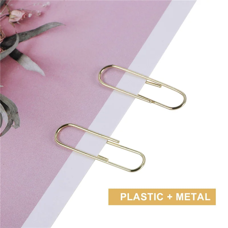 

Gold Paper Clips In Elegant Magnetic Marble White Clip Holder, 28Mm, 400 Clips
