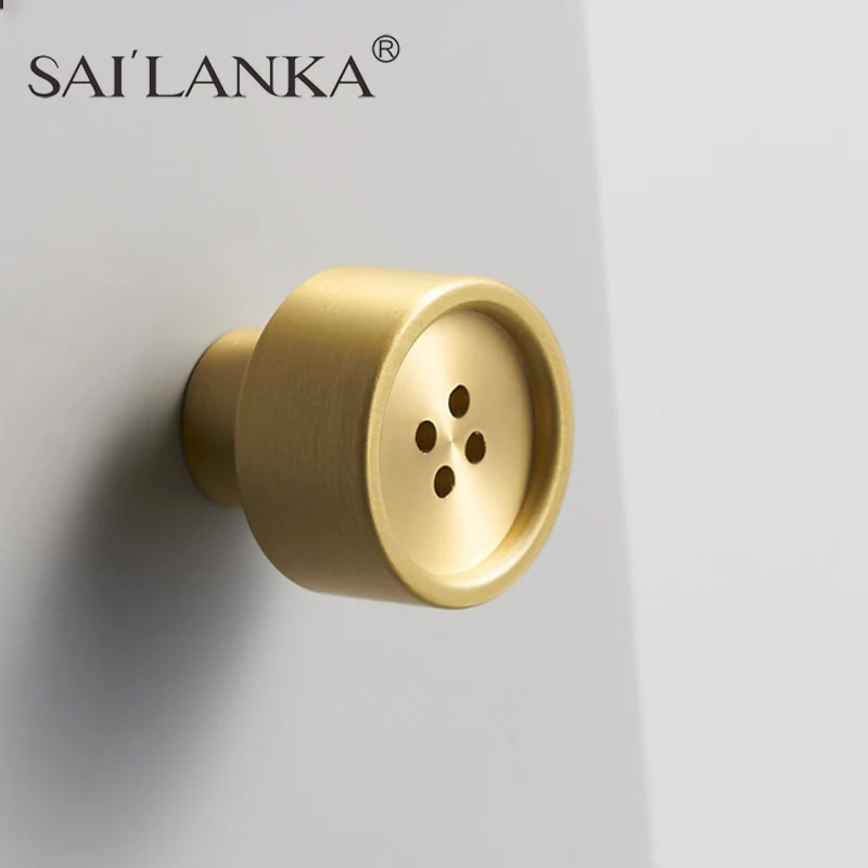 SAILANKA Brass Furniture Handles Nordic Creation Drawer Cabinet Door Armario Cupboard Wardrobe Knobs Tiradores Para Muebles