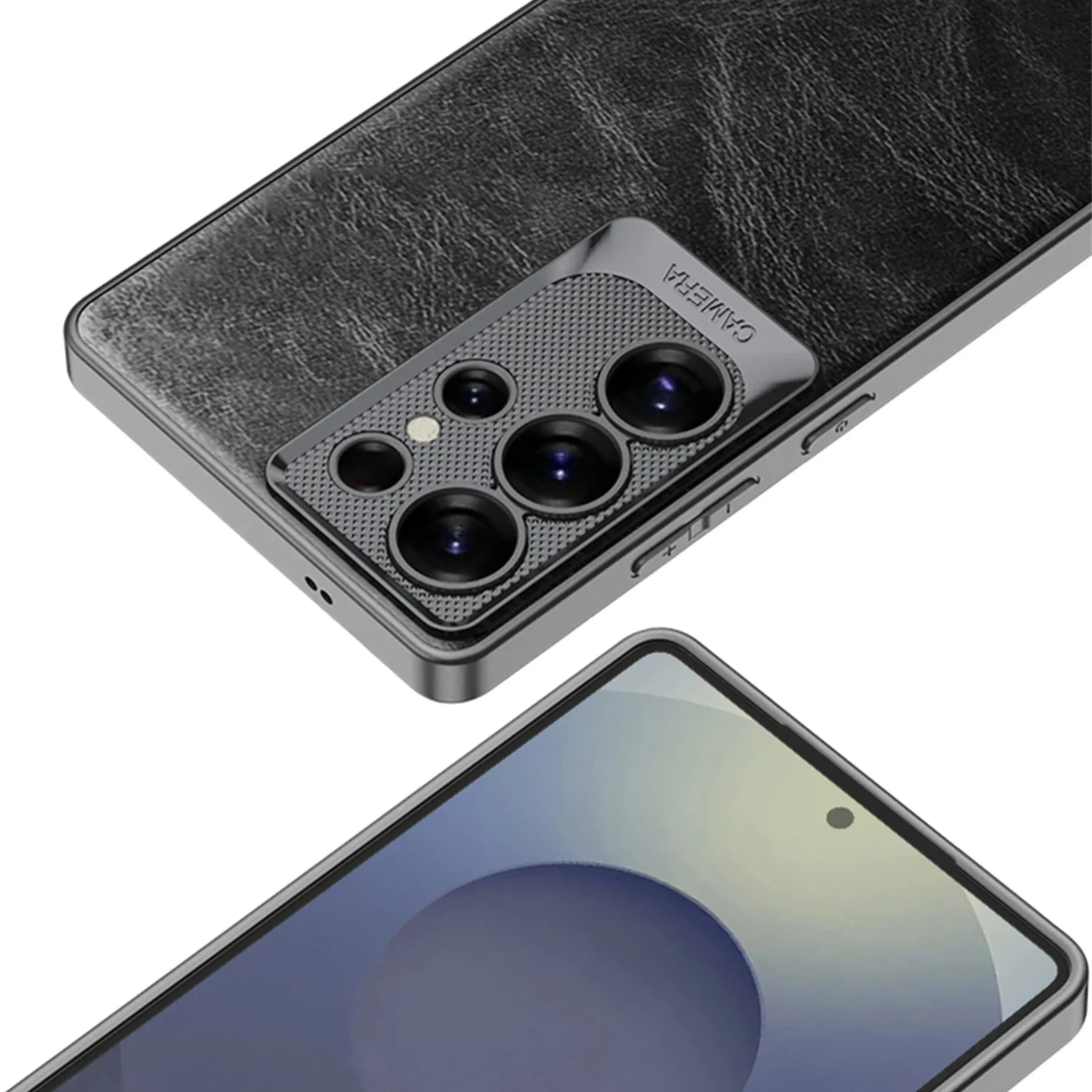 Роскошный кожаный чехол RICKE с масляным воском для Samsung Galaxy S25 S24 S23 Ultra Plating, защитный чехол для камеры S25Ultra, тонкий жесткий чехол