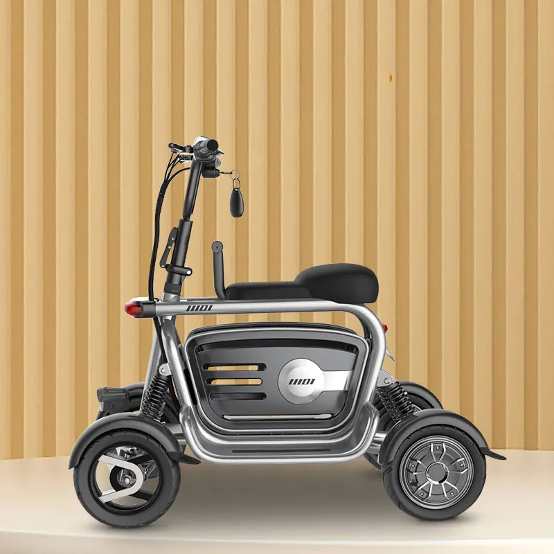 دراجة ثلاثية العجلات كهربائية قابلة للإزالة بقدرة 800 وات، سكوتر كهربائي قابل للطي بمحرك مزدوج للتنقل