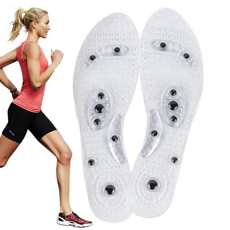 magnet Magnetic Therapy Polyvinyl Chloride Insoles Massage Foot Breathable Reflexology Slimming Insole Stress Relief Shoe Pad