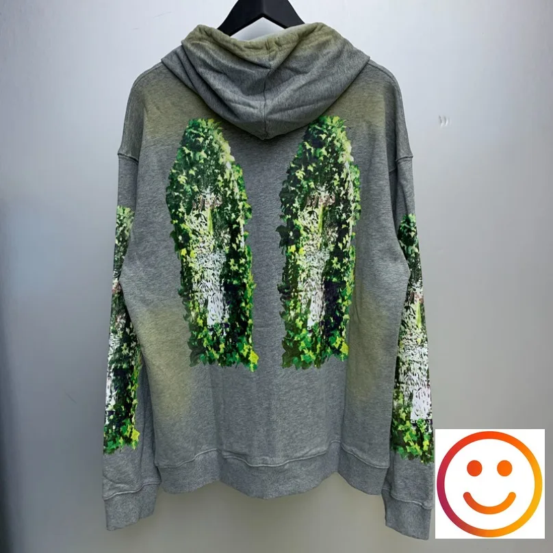 Gray WHO DECIDES WAR Garden Glass Print Hooded Hoodie Men Women High Quality Winter WDW Casual Streetwear Pullovers Sweatshirt