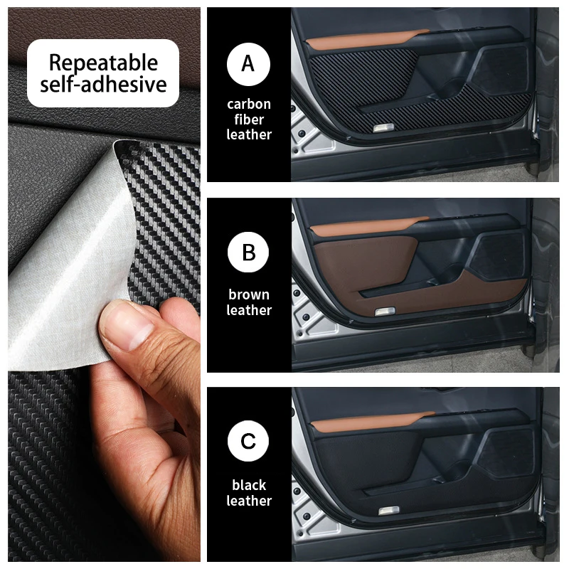 Leather Car Door Anti-kick Mat Pad Sticker For Lexus UX UX250h UX200 UX260H UX300H 2019 2020 2021 2022 2023 2024