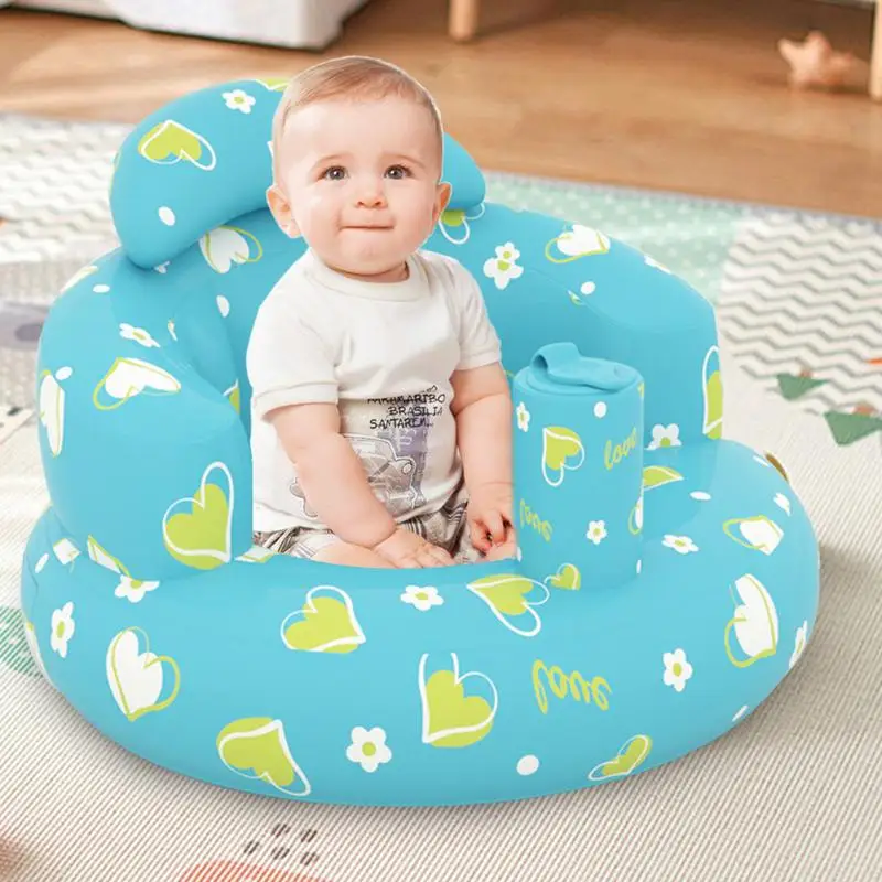 Inflatable Kids Chair Inflatable Babies Sofa Blow Up Seat Summer Toddler Chair Little Kids Floor Seats Toddler Support Seat