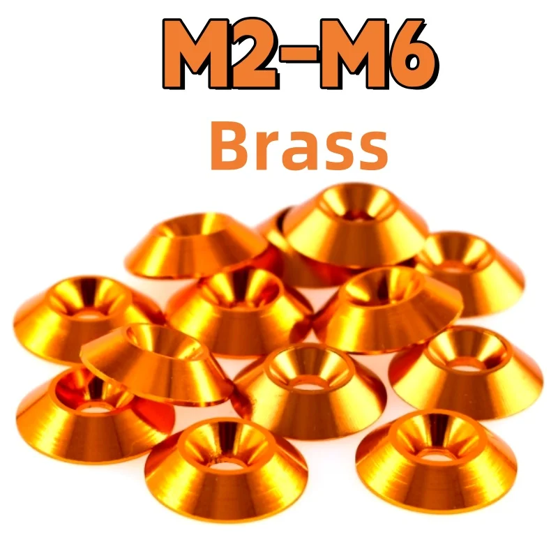 5/10/20 قطعة غسالة غاطسة M2 M2.5 M3 M3.5 M4 M5 M6 النحاس مظلة رئيس غسالة طوقا شقة غاطسة رئيس الترباس المسمار طوقا