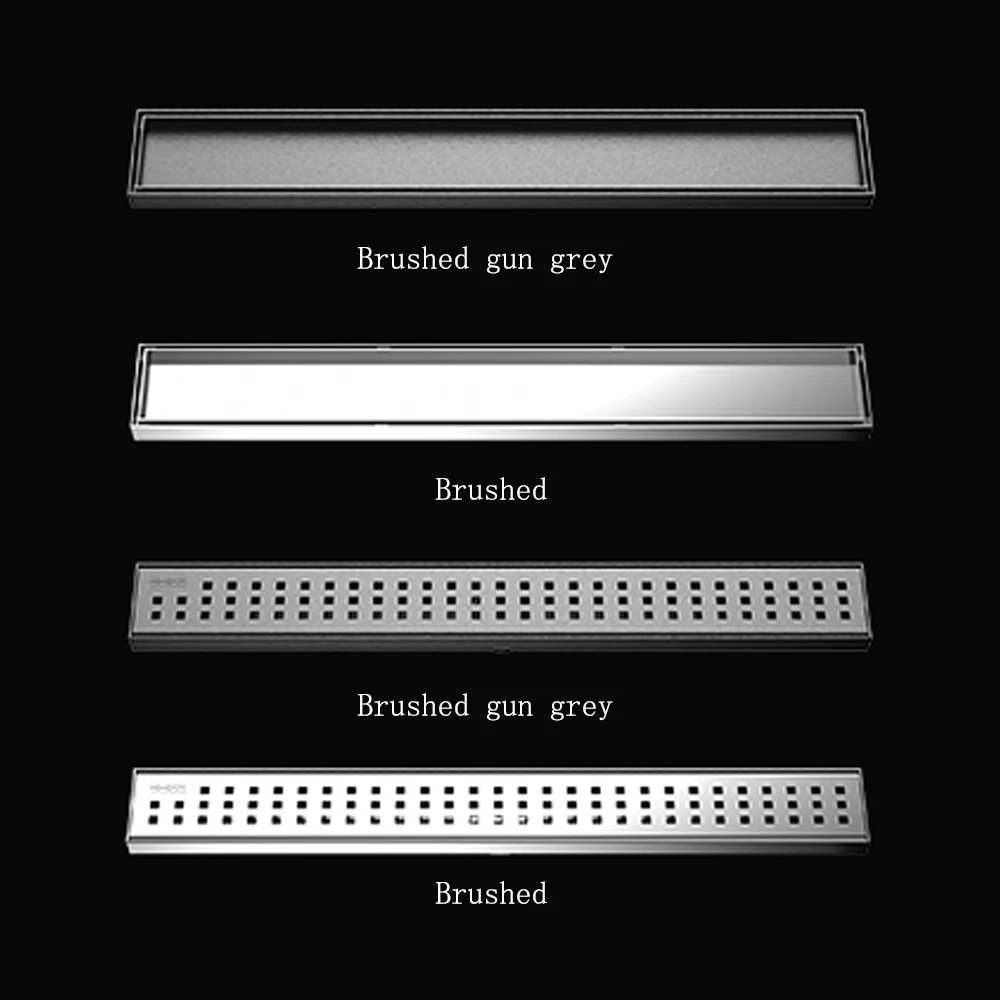 Brushed Gun Grey Drainage Large-Traffic Stainless Steel Floor Waste Drain Big Flow Rate Prevent Nasty Smell