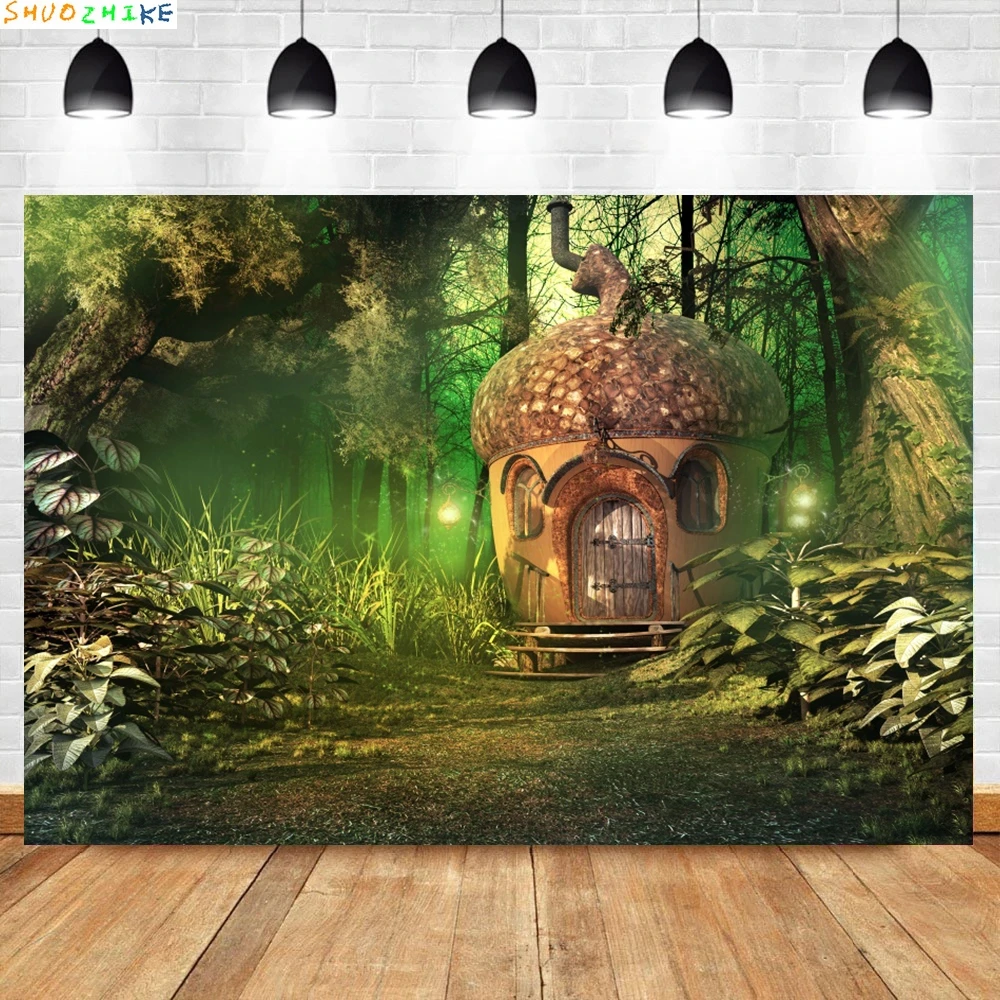 شجرة الغابات الخضراء منزل حكاية العشب ضوء الطفل الطفل صورة خلفيات الصور الخلفيات لاستوديو الصور #5