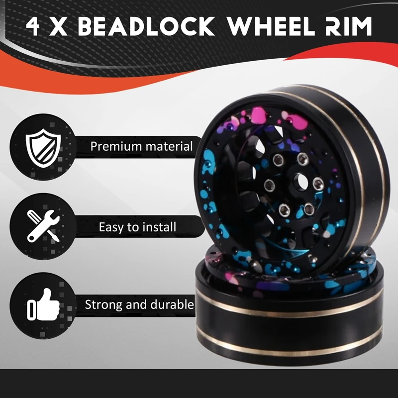 

1.1inch Beadlock Wheels Rainbow Wheel Rims HOT SALE