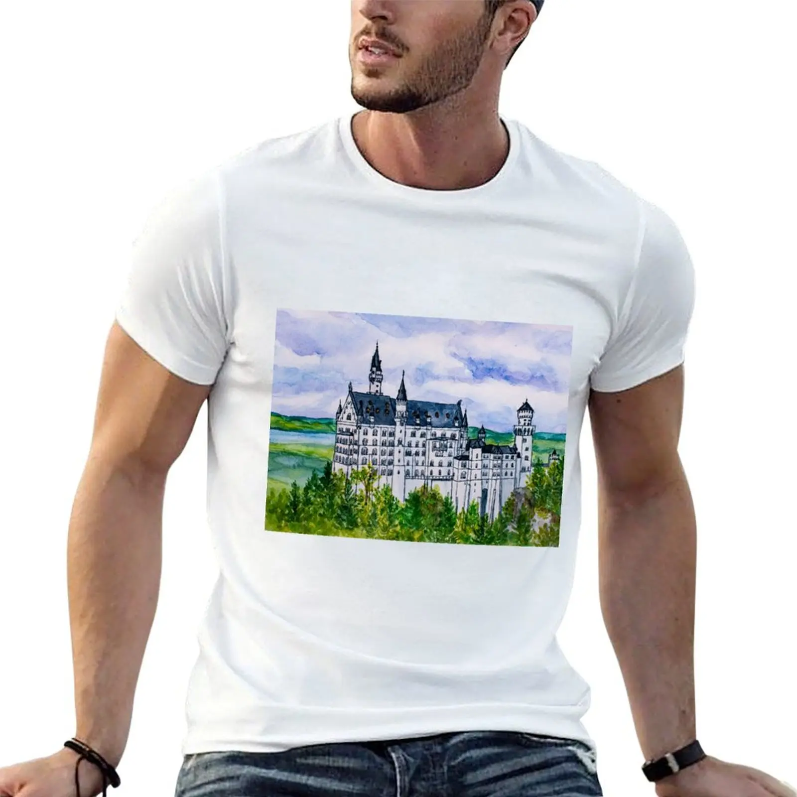

Neuschwanstein Castle in Bavaria T-Shirt man t shirt summer man t shirts for men T-Shirt