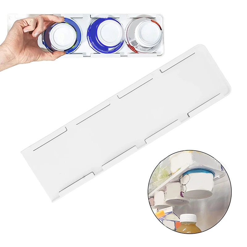 Yogurt Organizer For Fridge 4 Capacity Yogurt Sliders For Refrigerator Space Saving Yogurt Holder With Adhesive Tapes