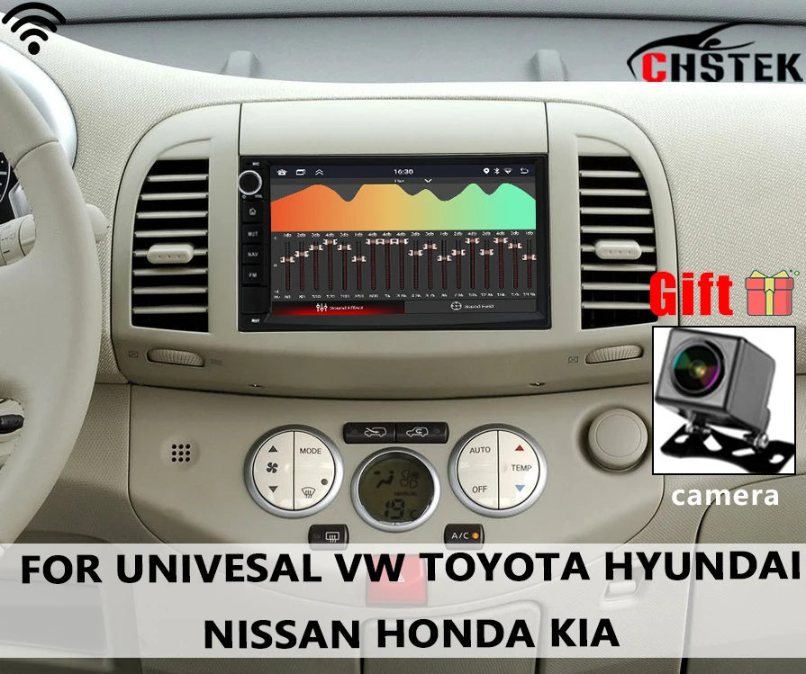 CHSTEK Carplay اللاسلكي لنيسان نافارا تويوتا كيا هيونداي VW هوندا فورد أندرويد نظام تحديد المواقع واي فاي FM السيارات فيديو Autoradio استبدال