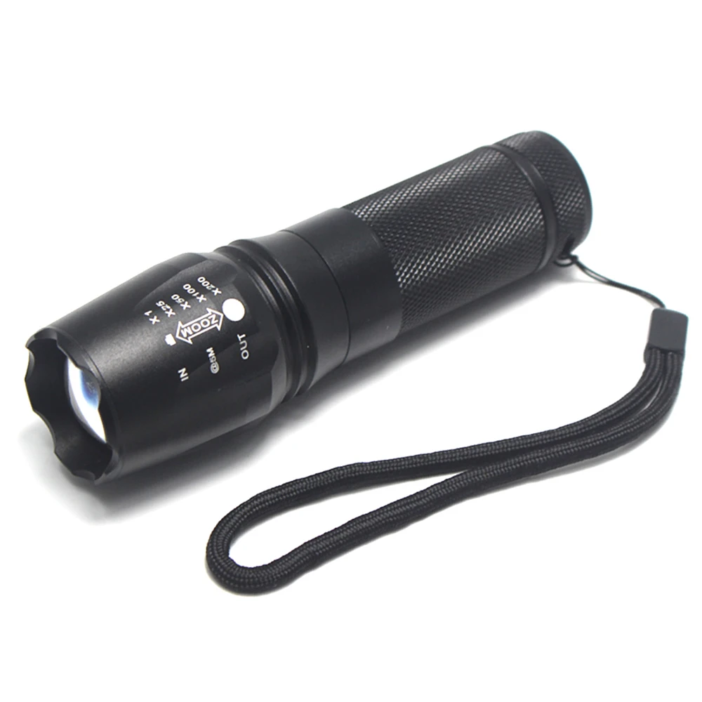 Red/Green/White light Zoomable LED Hunting Flashlight Tactical Waterproof Lantern Light Torch Hiking Use18650/26650 Battery