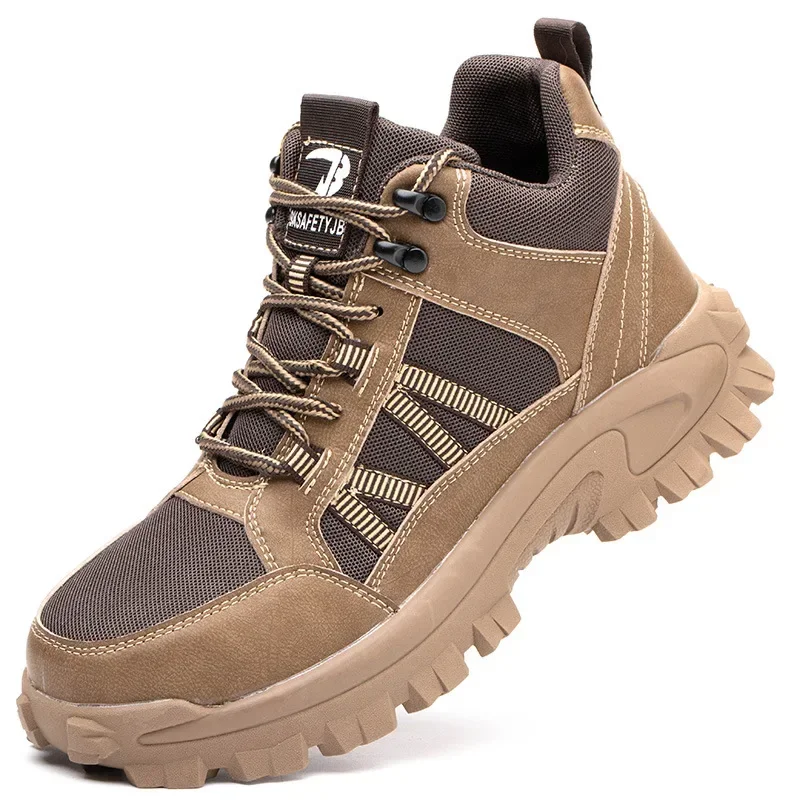 

Work Safety Shoes For Men Lightweight Protective Work Sneakers Lightweight Men Shoes Breathable Shoes Anti-Puncture Work Boots