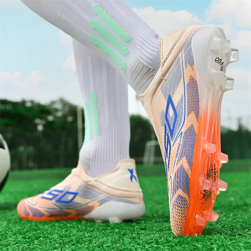 New TF/FG Men Soccer Shoes Society Original Professional Football Field Boots Resistant Comfortable Football Shoes Ultralight