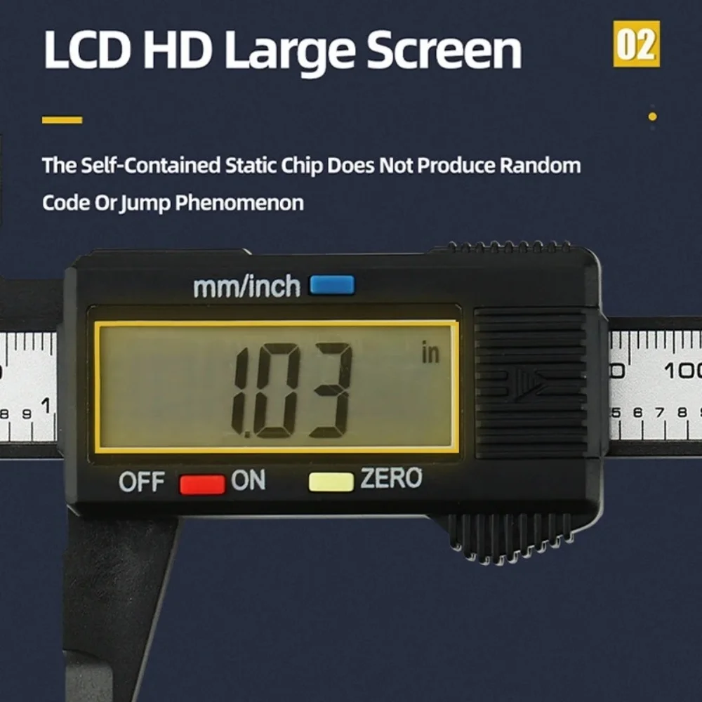 6inch Digital Vernier Calipers 0-150mm Lcd Electronic Caliper, Carbon Fiber Gauge Height Measuring Tools Instruments Micrometer image 5