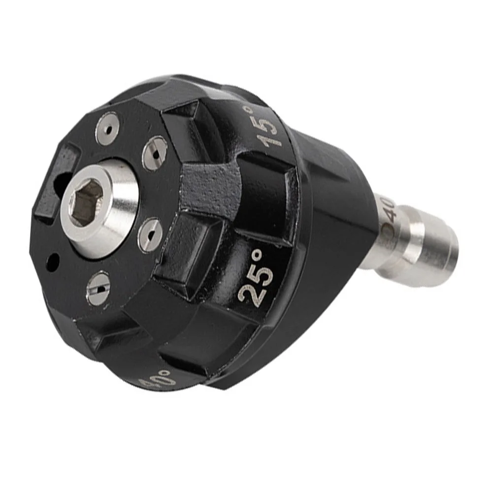 6 in 1 Nozzle for Pressure Washers Featuring 0 15 25 40 Degree Fan Jets and Separate Detergent Dispensing Port
