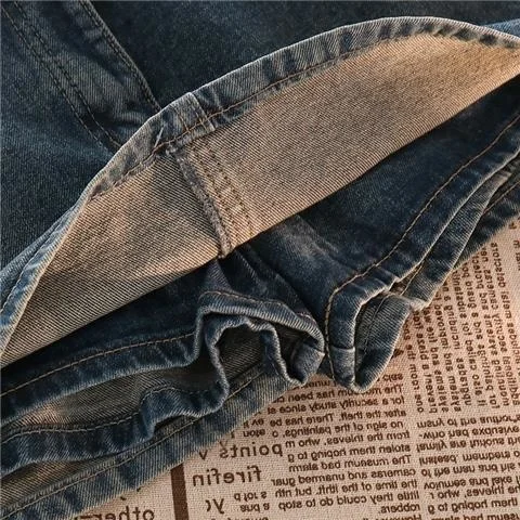Vintage Mini Jeans Skirts 2025 Korean Fashion High Waist Gothic A-line Denim Skirt Summer Women Streetwear Y2K Shorts Skirts