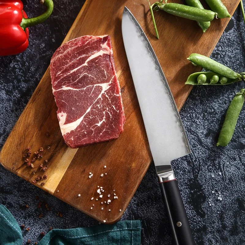 AUS-10 3Layer Compostied Blade Gyuto Knife Japanese Chef's Kitchen Utility Salmon Fish Sashimi Sushi Meat Slicing Cutting Knives