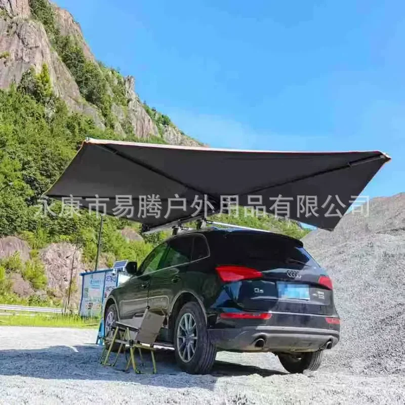 270 Degree Car Side Awning Aluminum Shell SUV Tent Quick Open Outdoor Camping Shelter Rain Sun Protection Canopy