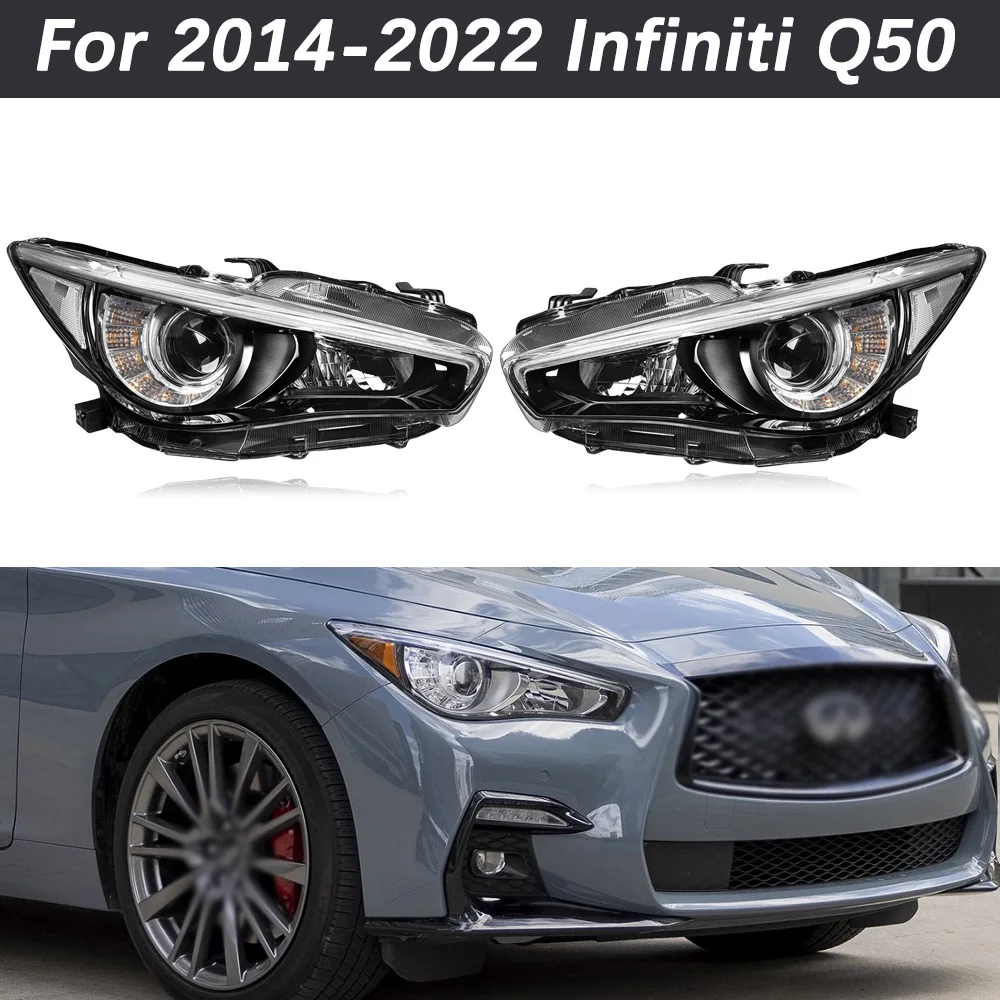

Applicable To For 2014-2022 Infiniti Q50 W/O Afs 12V Led Headlight High Quality Original Headlamp Assembly Auto Lighting Systems