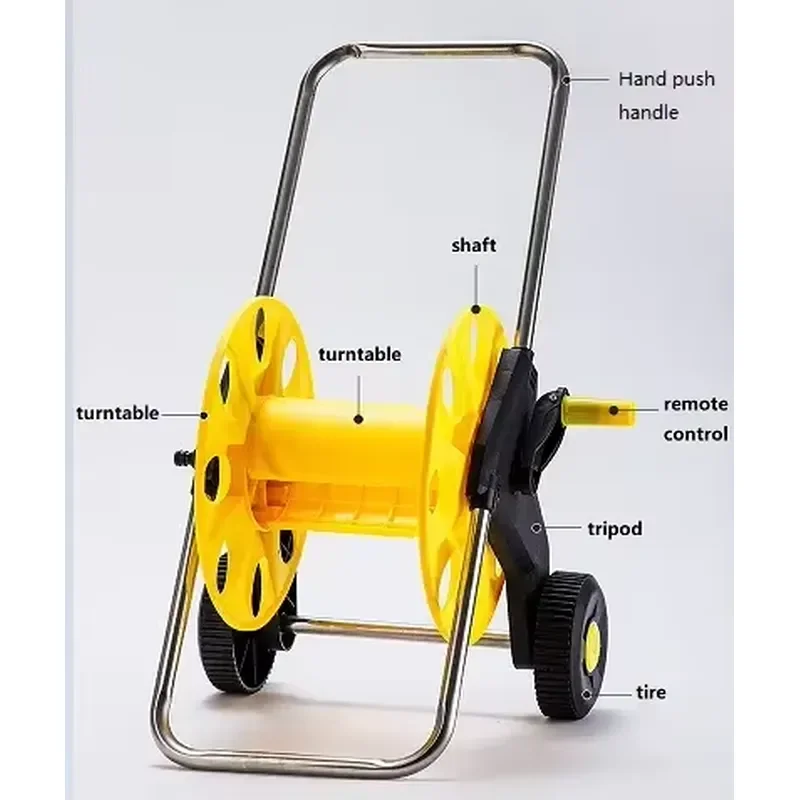 for LEXIA 20-50m Retractable Pressure Washer Garden Water Hose Reel Cart with Wheels Plastic Factory Direct Sell