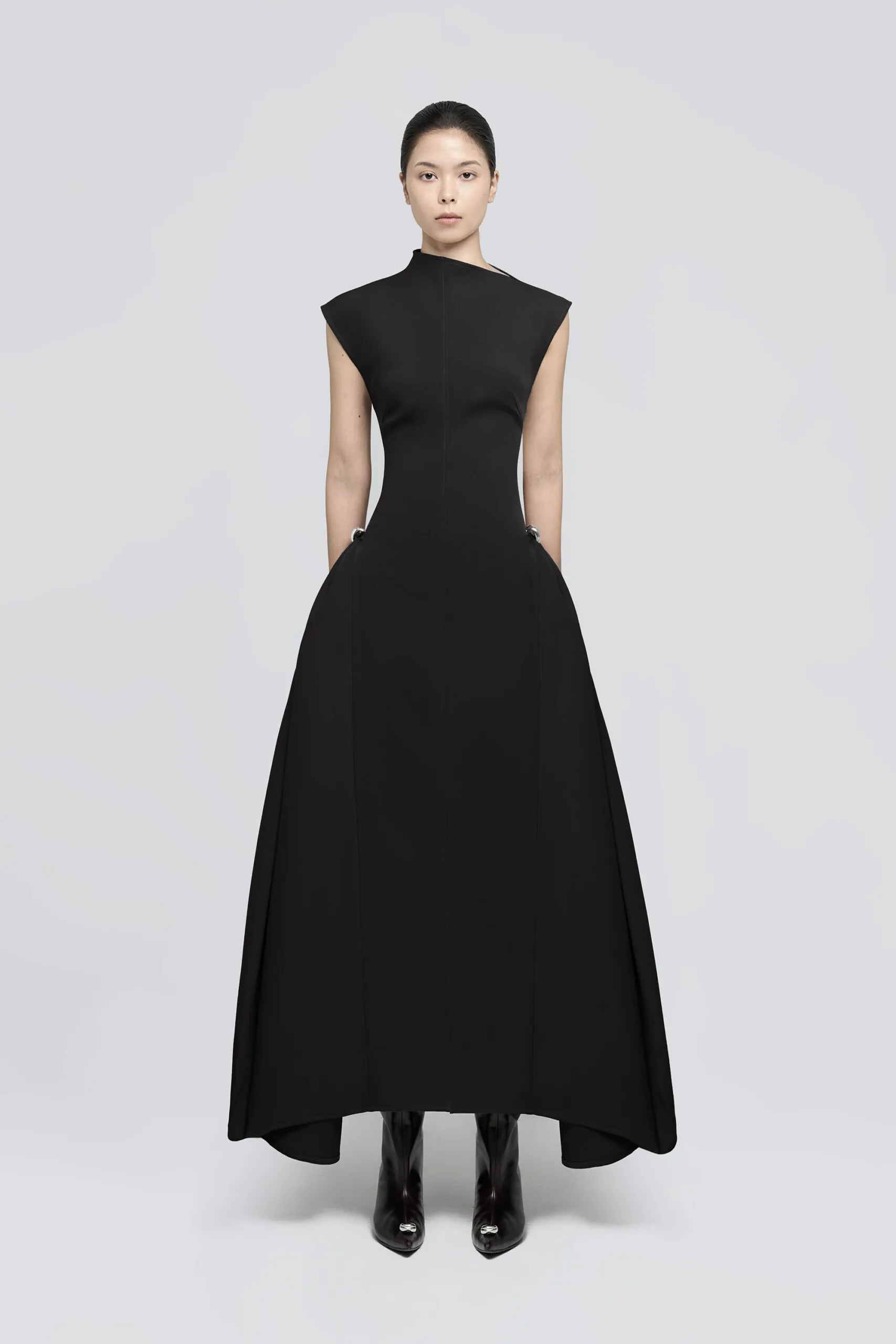 Newest Fashion Sexy Women's Evening Elegant Dress Diagonal Collar Sleeveless Slimming Ankle-length Dresses 2025 New Clothing
