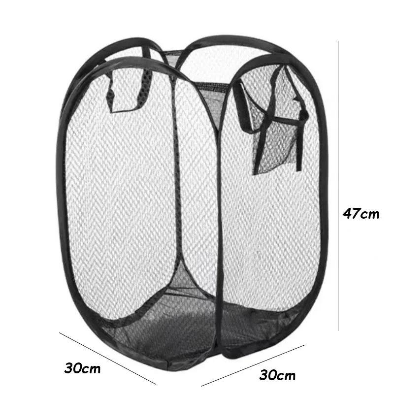 Foldable Color Mesh Clothes Dirty Clothes Basket Household Mesh Dirty Clothes Basket Storage Basket Storage Bucket Laundry Baske