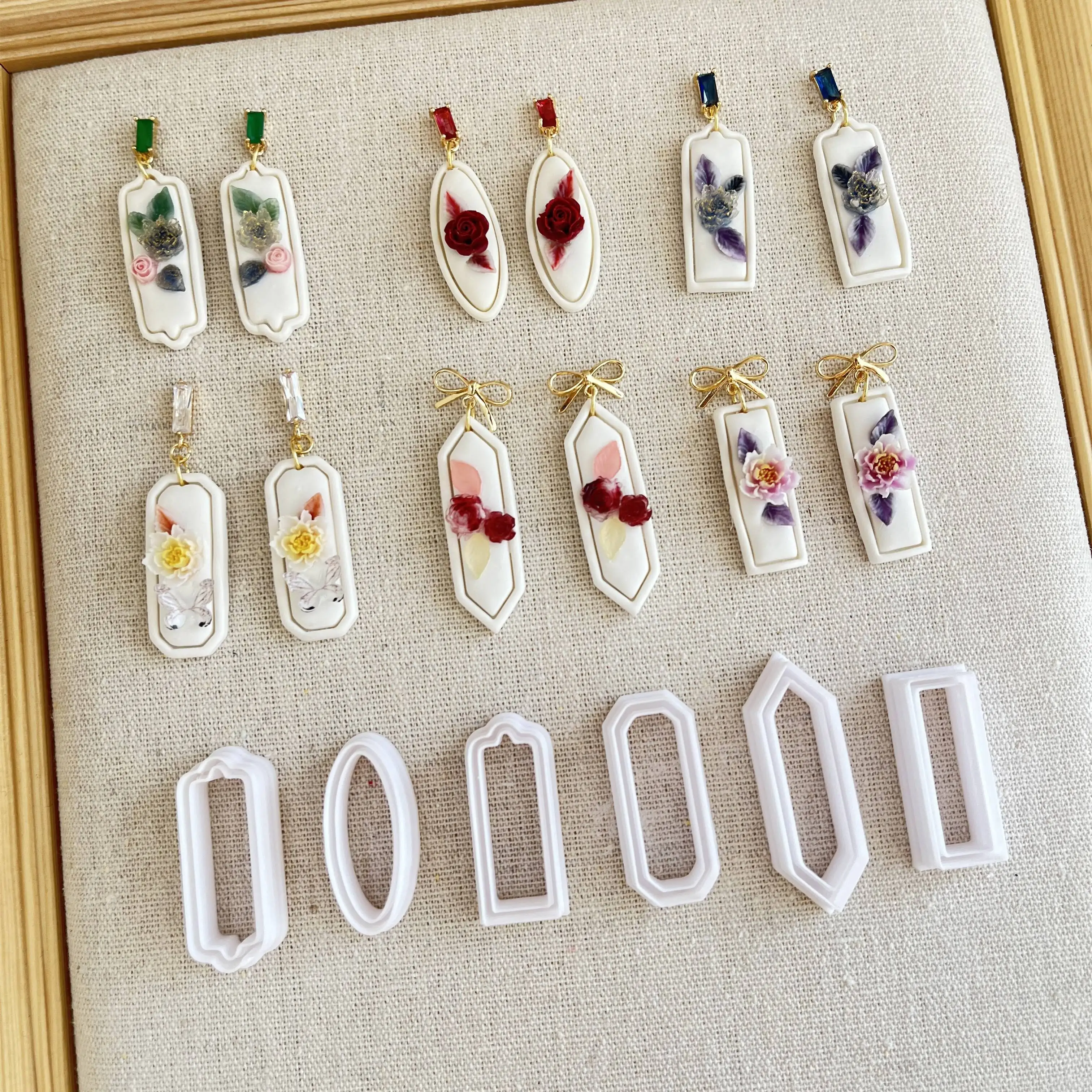 Polymer Clay Cutting Machine Regular Double Layer Geometry Molds Earrings Pendant Jewelry Polymer Clay Cutting Tools cutters