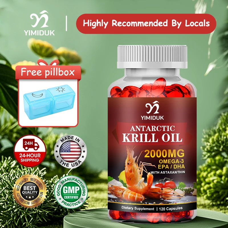 

Highest Quality Krill Oil Capsules, Support Healthy Lipid Management, Cardiovascular Protection, Skin & Brain & Heart Health