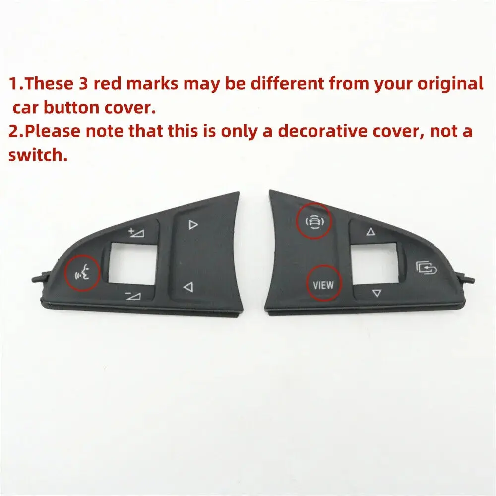 1Pair Car Steering Wheel Switch Button Cover For Skoda Superb III Octavia Rapid