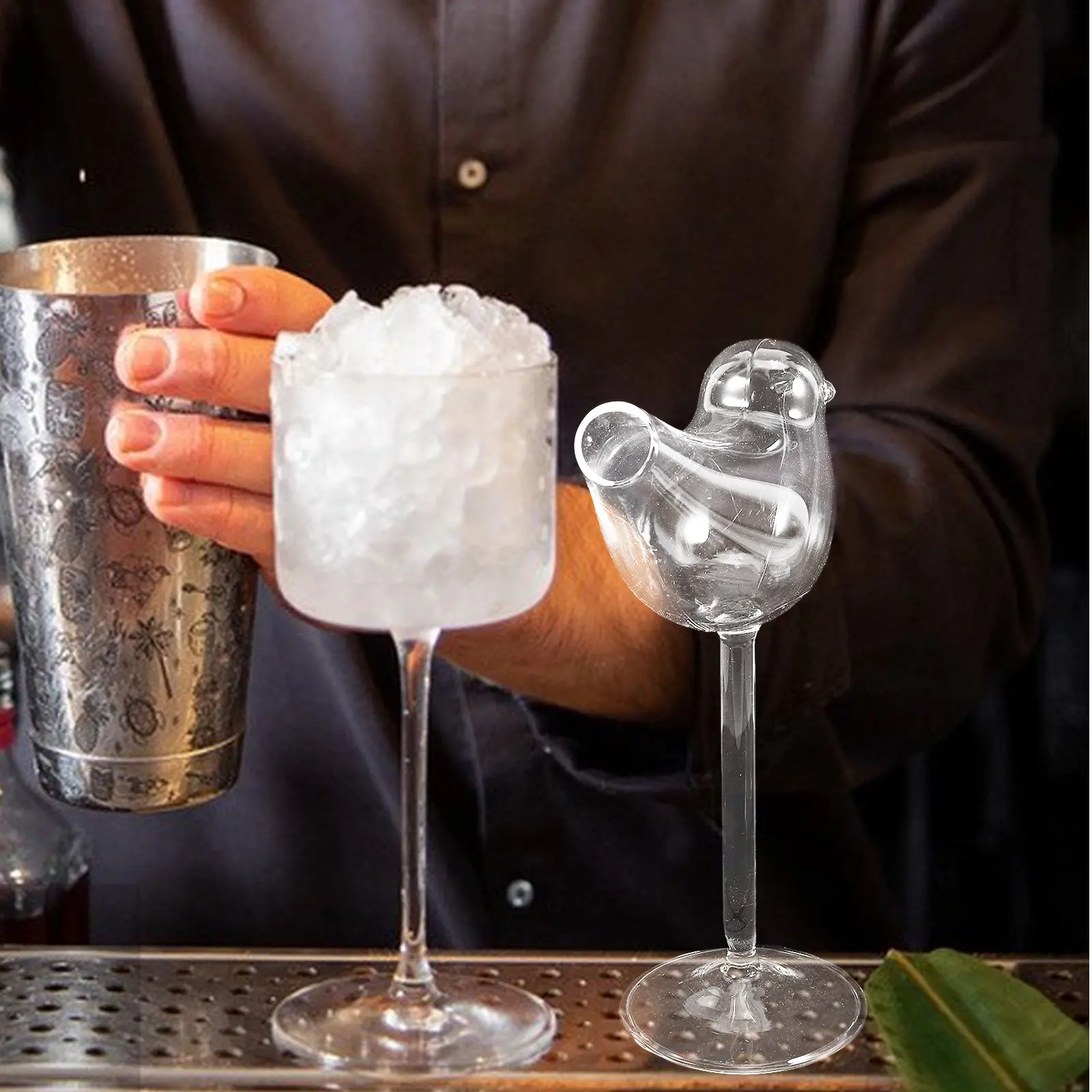 

4Pcs Smoke Cocktail Glasses Fashionable Creative Beverage Cup Set Versatile Wine Glass Cup for Birthdays Celebrations Table