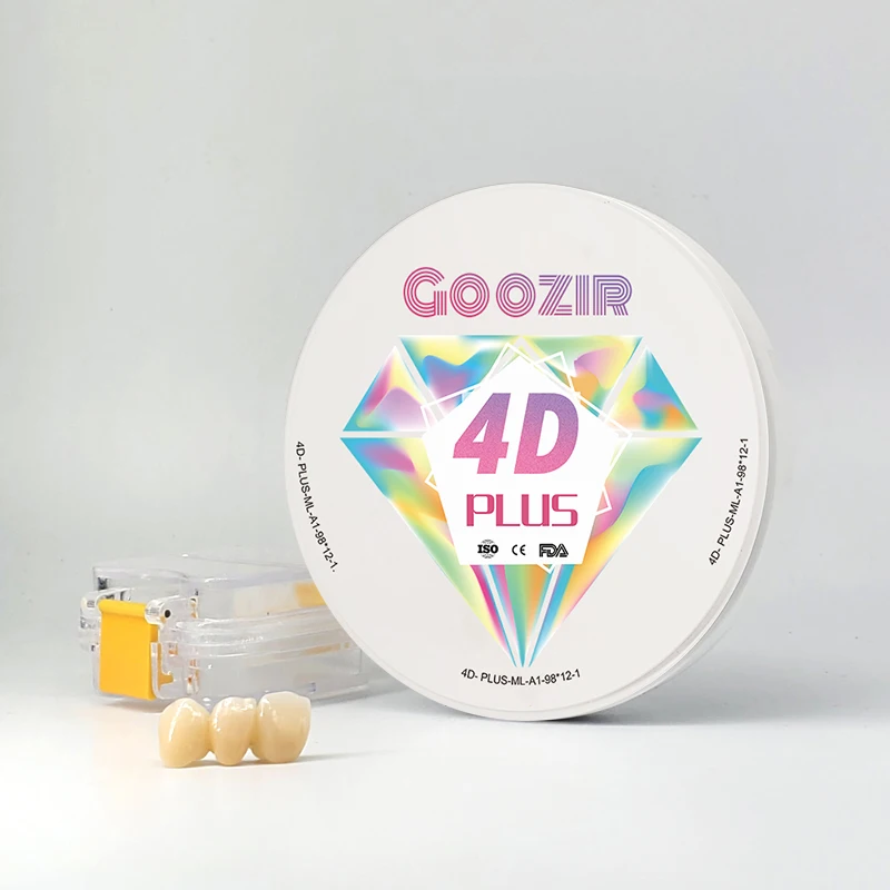 Goozir-bloques de circonia Dental de 8 capas para fresadora de 5 ejes, 4D Plus, múltiples capas, CZ, CNC, CAD CAM