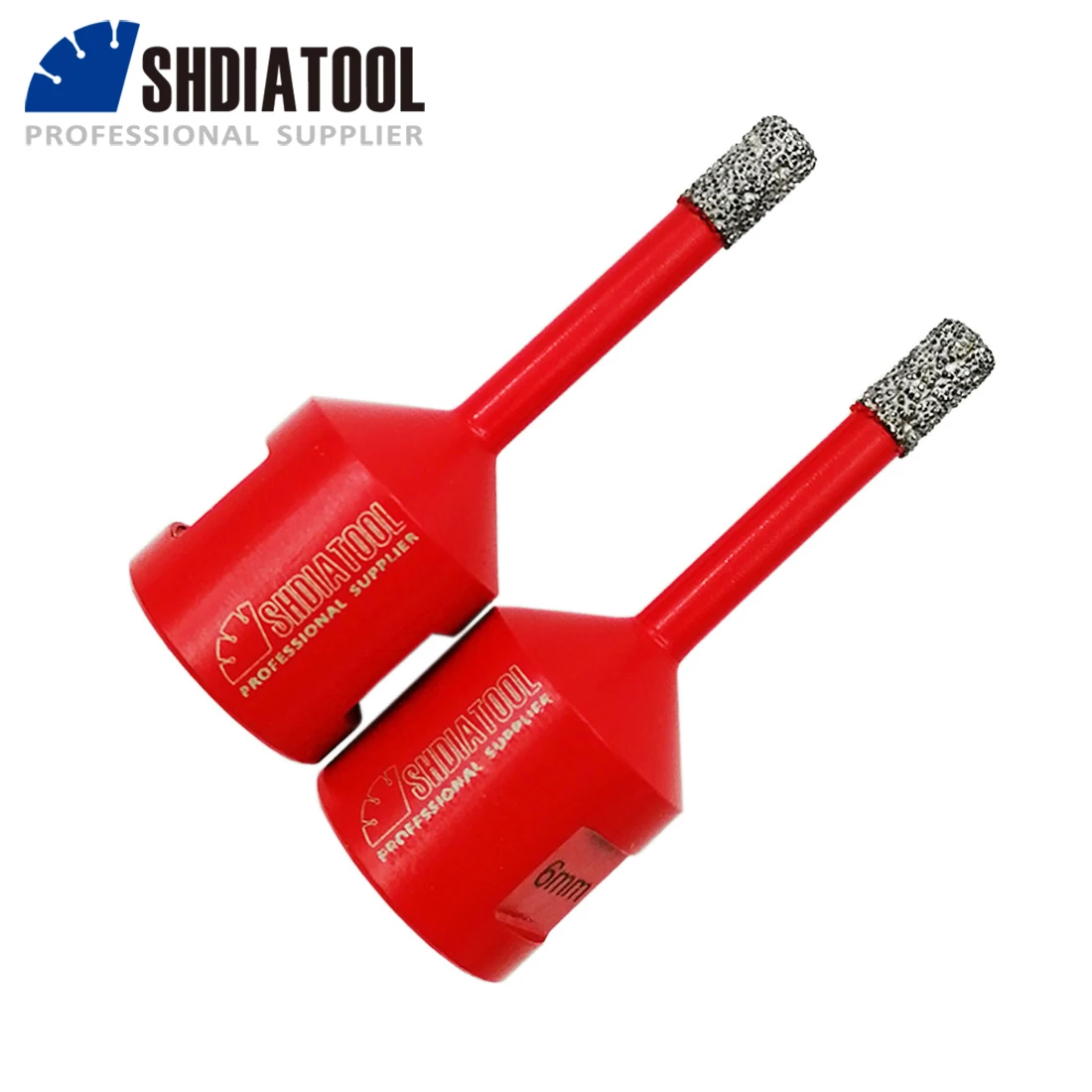 

SHDIATOOL 2pcs 6mm Diamond Drill Bit Dry Porcelain Tile Marble Core Bit Granite Marble Hole Saw M14 Thread Drilling Crowns