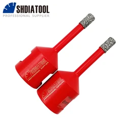 Shdiatool-ダイヤモンドドリルビット、乾式磁器タイル、大理石コアビット、花崗岩大理石穴鋸、m14スレッドドリルクラウンド、6mm、2個