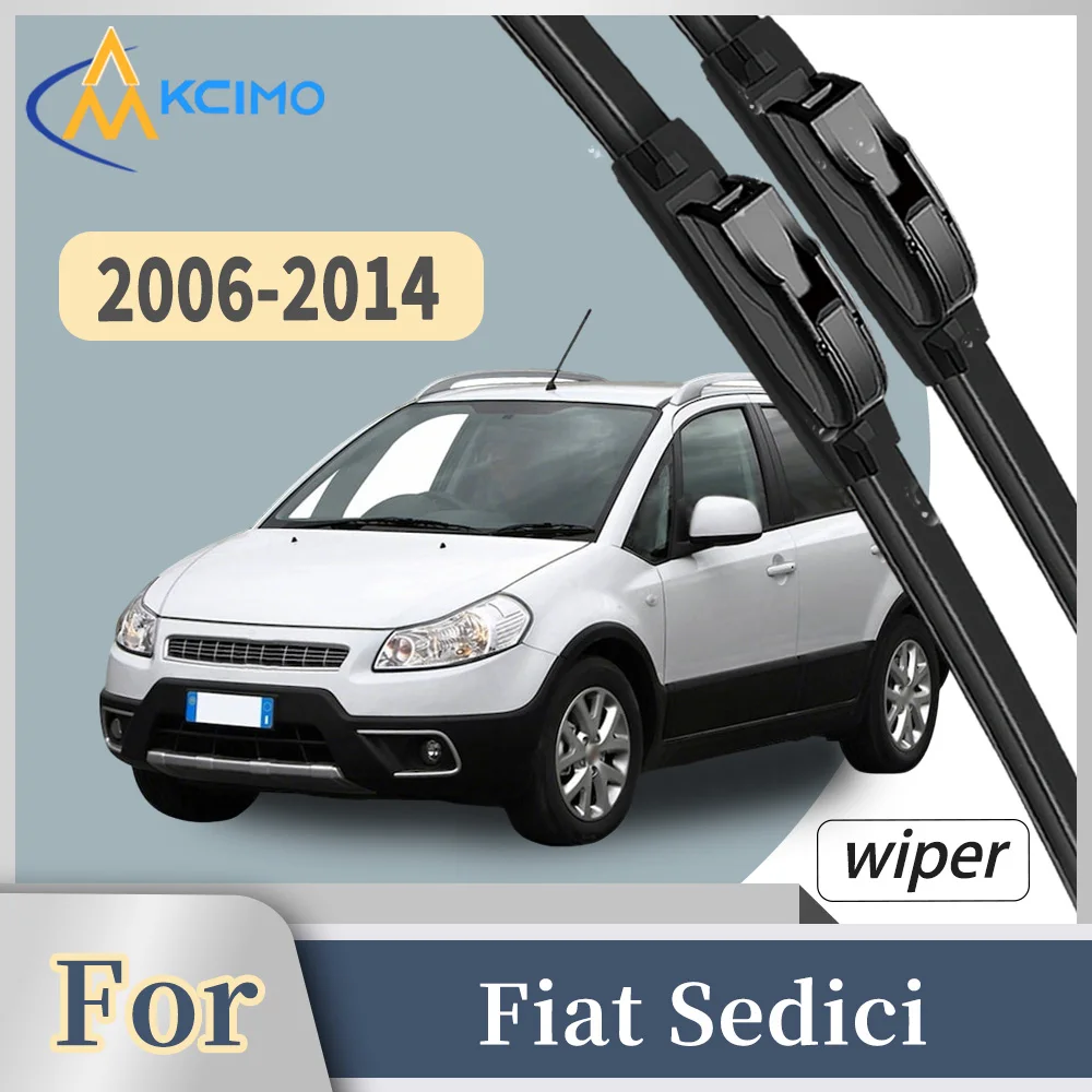 

Premium Rubber Front Windscreen Wiper Blades For Fiat Sedici 2006-2014 Quiet Smooth Wiping Waterproof Windshield Kit 2Pcs