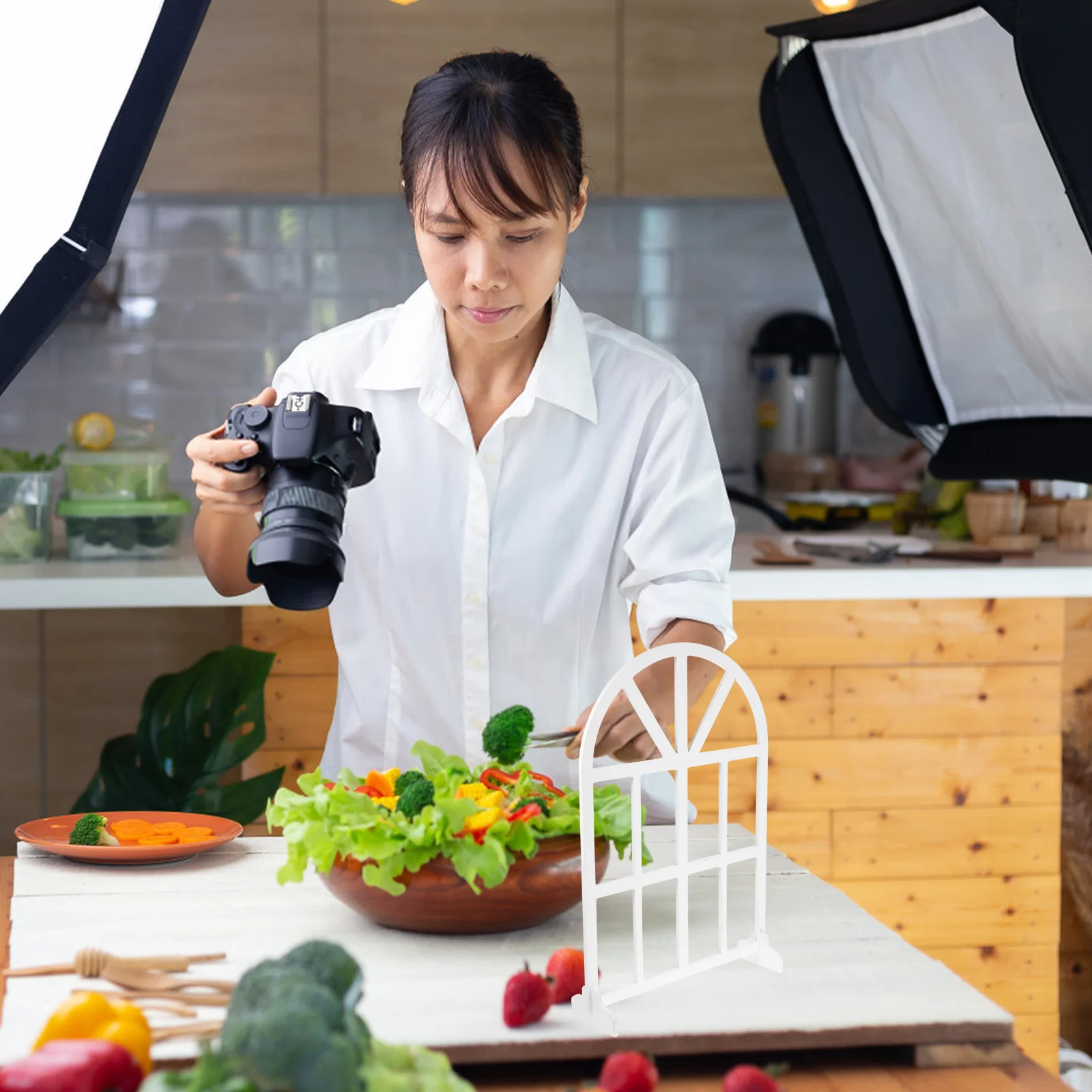 

Light and Shadow Plate Wooden Photography Props for Small Product Shots Food Jewelry Cosmetics Practical Durable