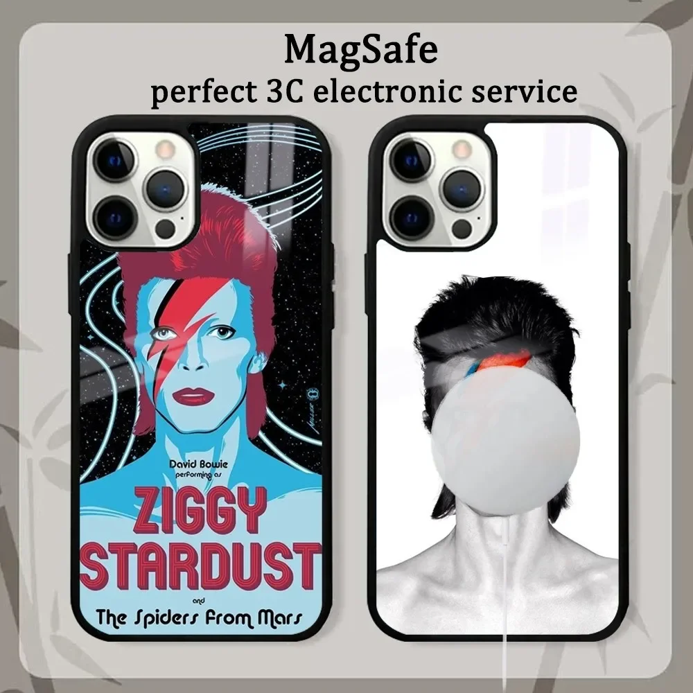 D-David-D B-Bowies-eS Phone Case For iPhone16 15 14 13 12 11 Pro Max Plus Mini Mirror Magnetic Cover