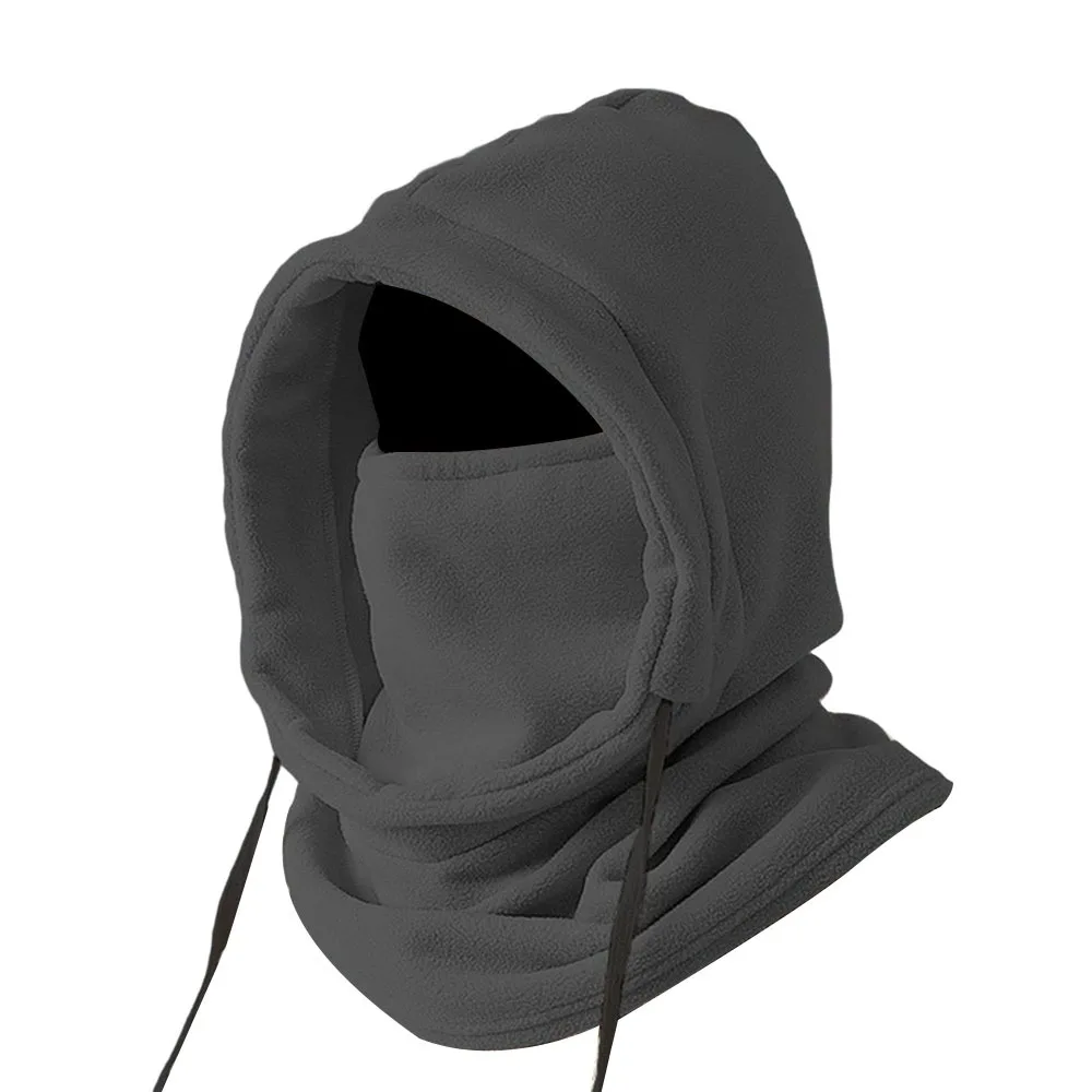 

Polar Fleece Winter Balaclava Hat Thickened Cold Proof Ear Protection Cap Breathable Windproof Integrated Hat Scarf Set