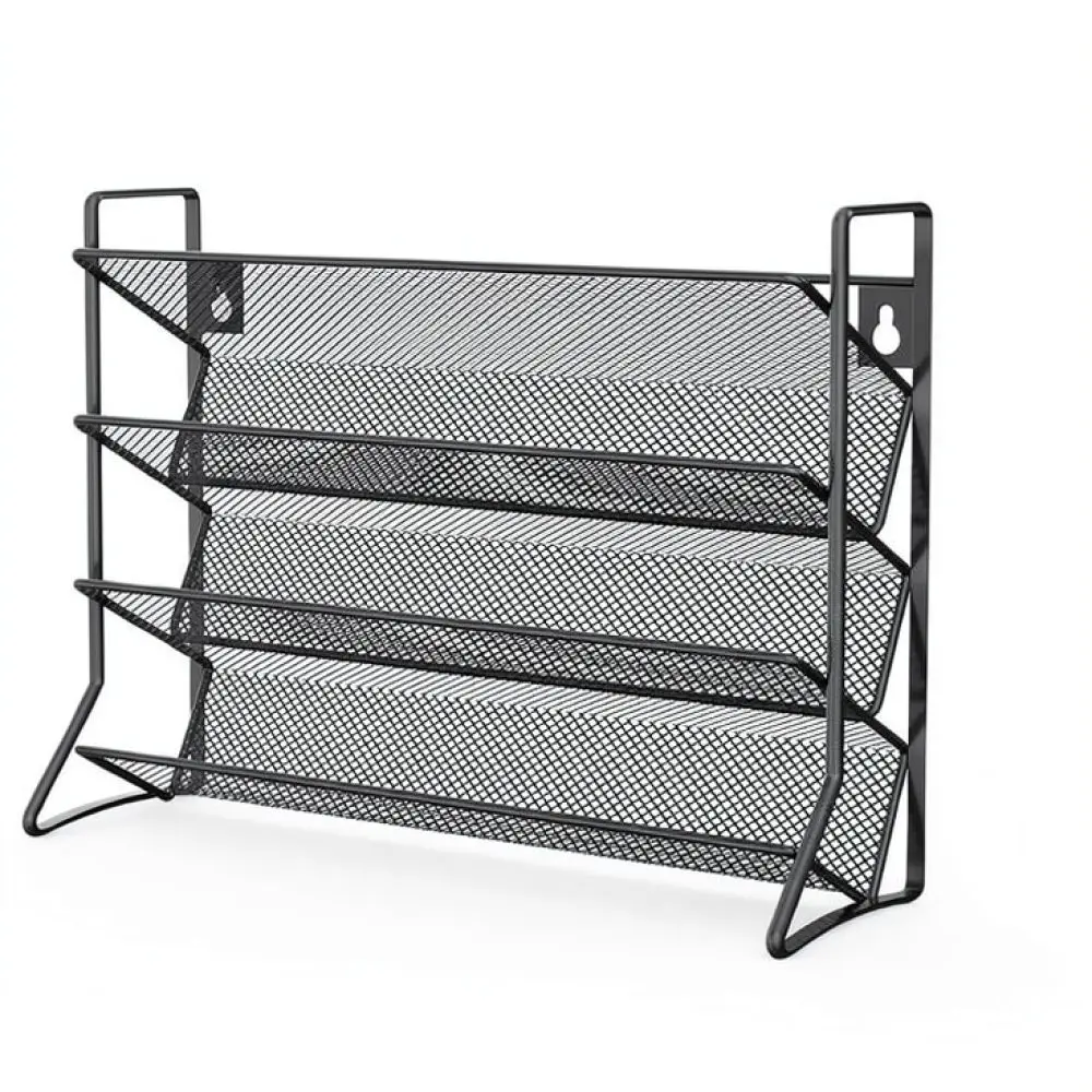 Kitchen Wall Spice Rack Metal Mesh Storage Organizer Minimalist Shelf For Seasoning Bottles And Jars Household Tool