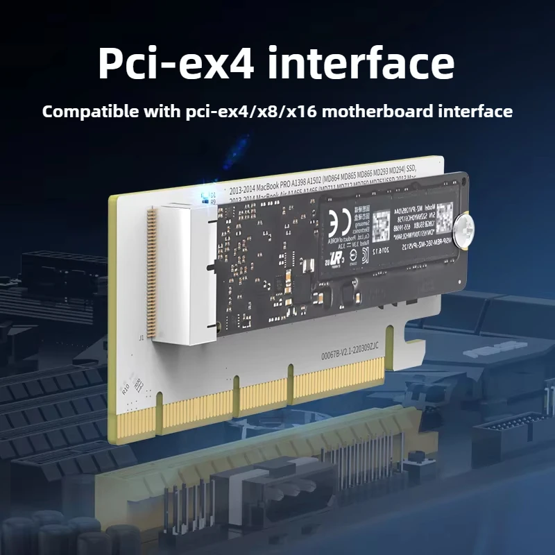 MAIWO AHCI a PCIE X4 X8 X16 Scheda Adattatore M.2 disco rigido lettura/scrittura Scheda Madre Desktop PC Per Macbook 2013-2017 12 + 16 PIN SSD