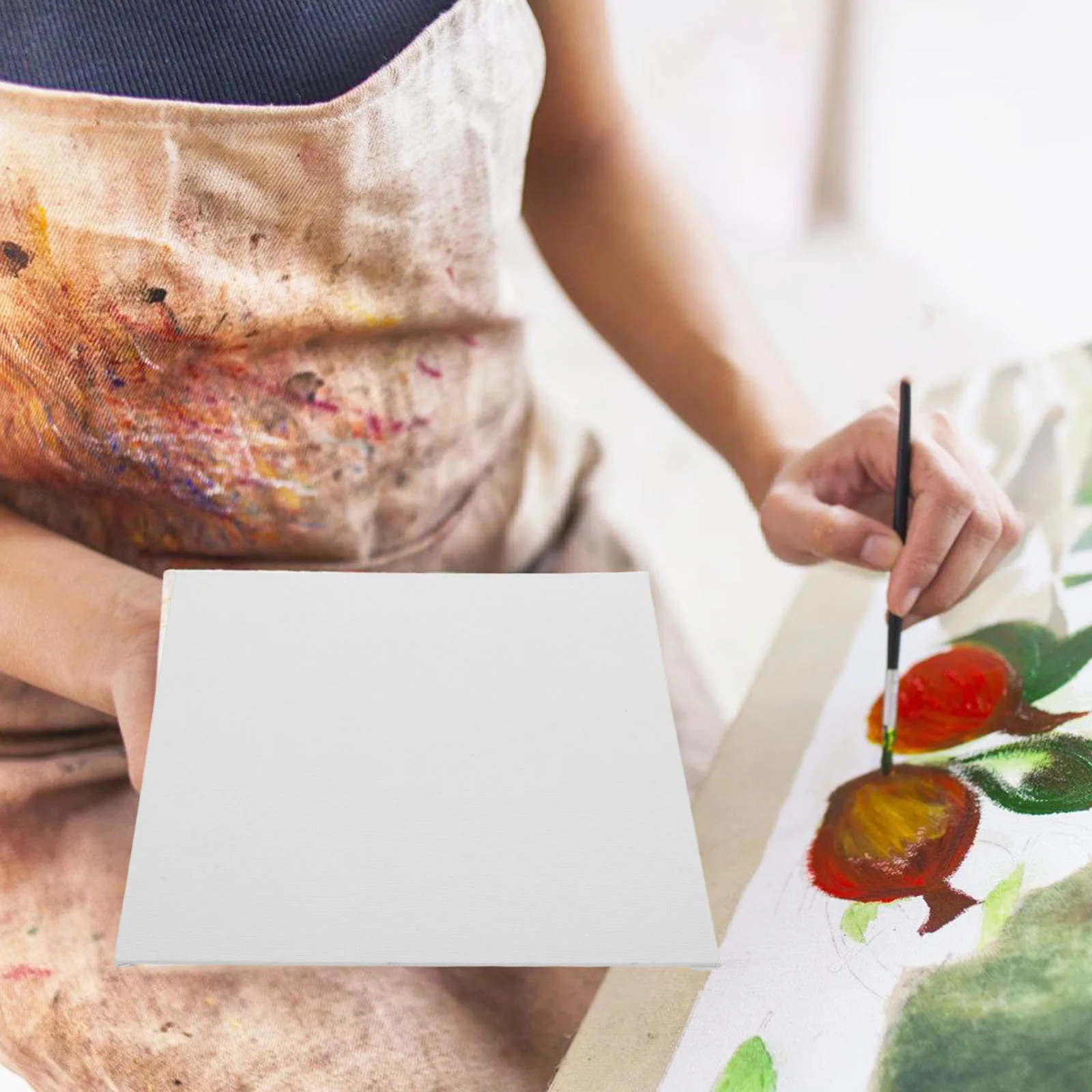 

5pcs Small Canvas Boards For Oil Acrylic Ready-To-Paint Canvases Diy Art Projects Durable Fine Texture Painting Supplies