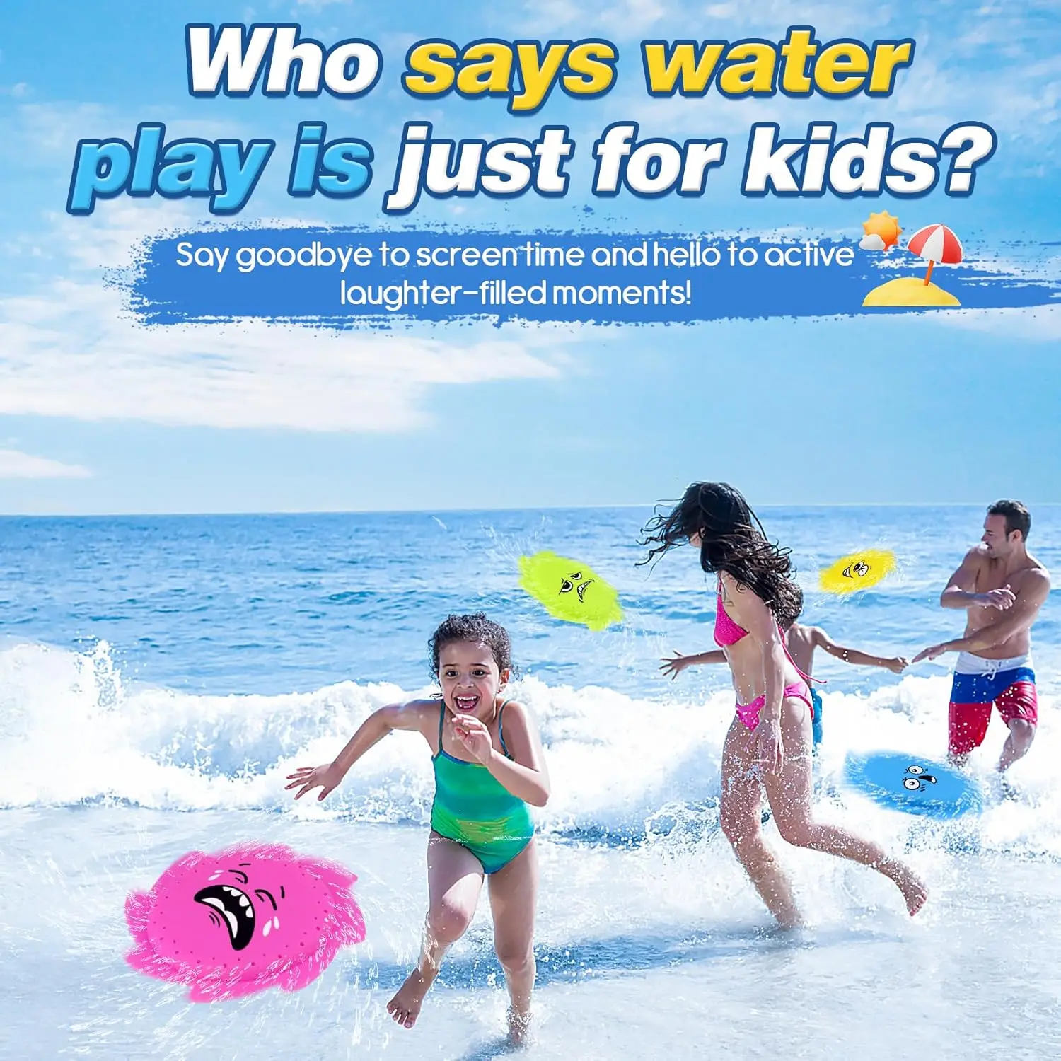 Watervliegende Schijven Speelgoed, Leuk Zwembad En Strandfrisbees Voor 4-8-jarigen, Zomerspetters En Buitenspelletjes Spelen Voor Het Hele Gezin